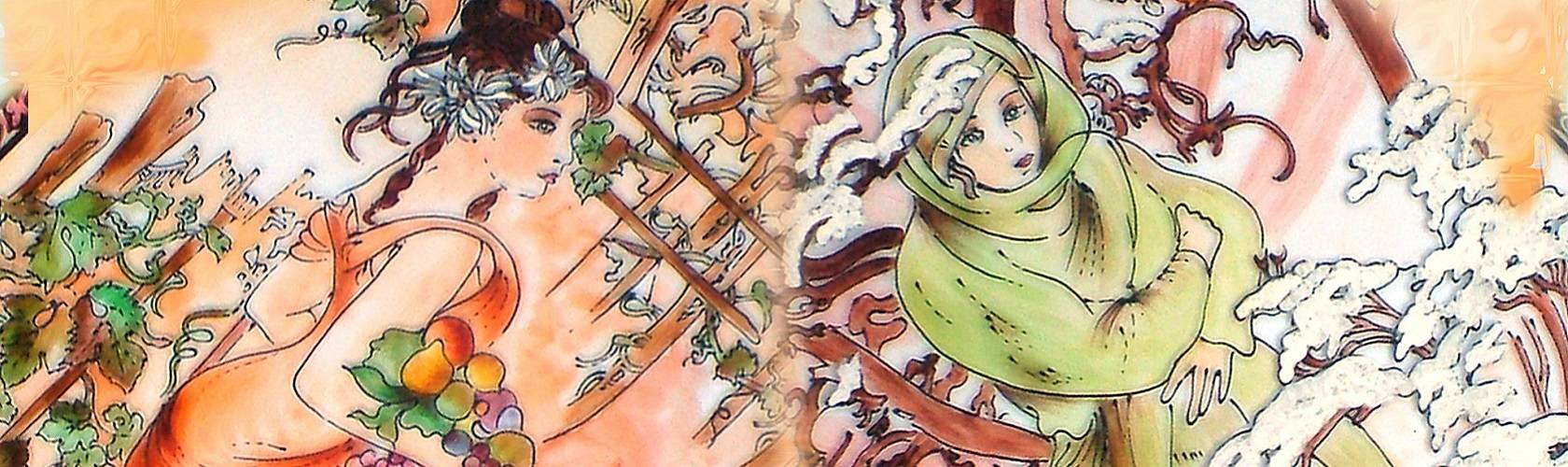 Extract from the painting Plate. Aranka Mágori's artwork.