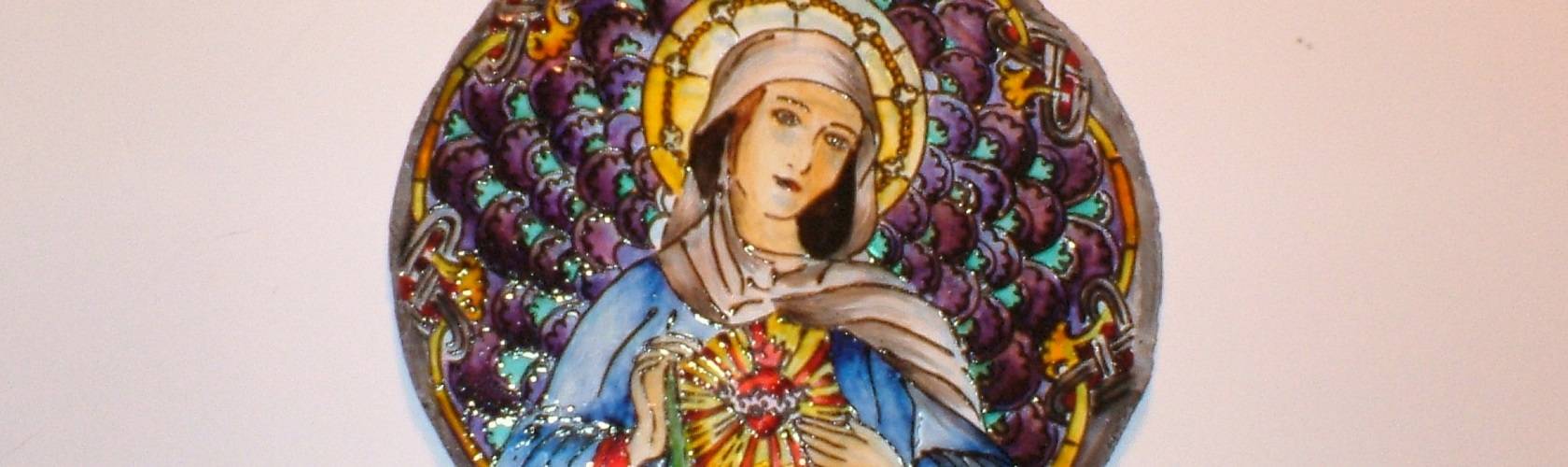 Extract from the painting Maria. Aranka Mágori's artwork.