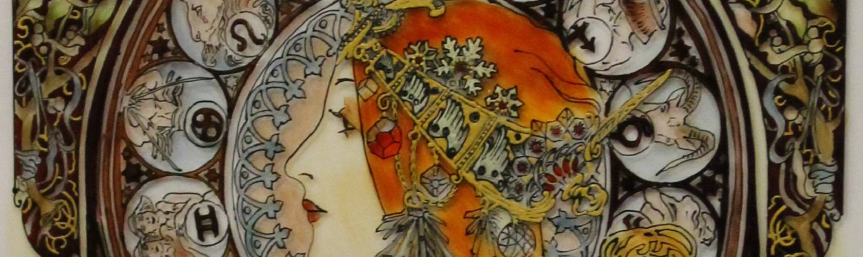 Extract from the painting The Zodiac. Aranka Mágori's artwork.